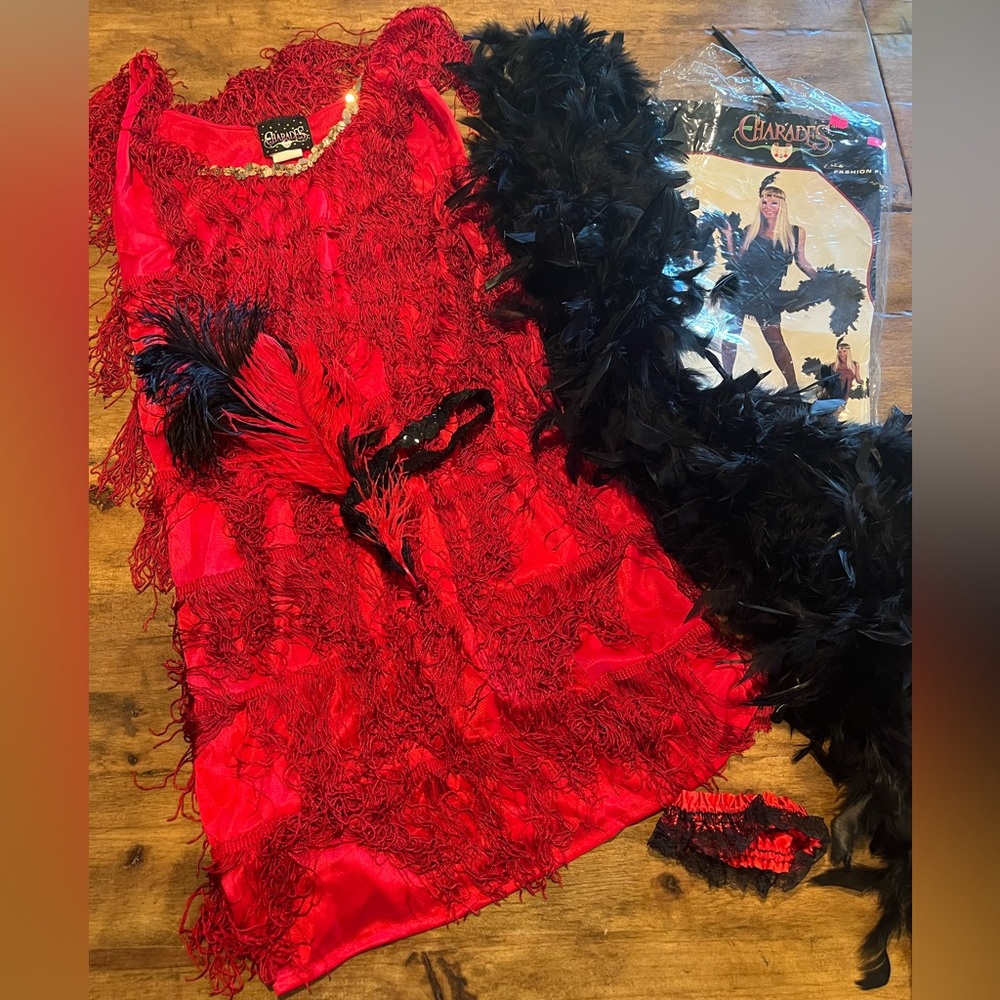Charades Women’s Red Flapper Dress 💃🏻 size M
